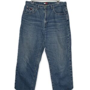 Tommy Hilfiger Straight Leg Vintage Denim Jeans Size 14